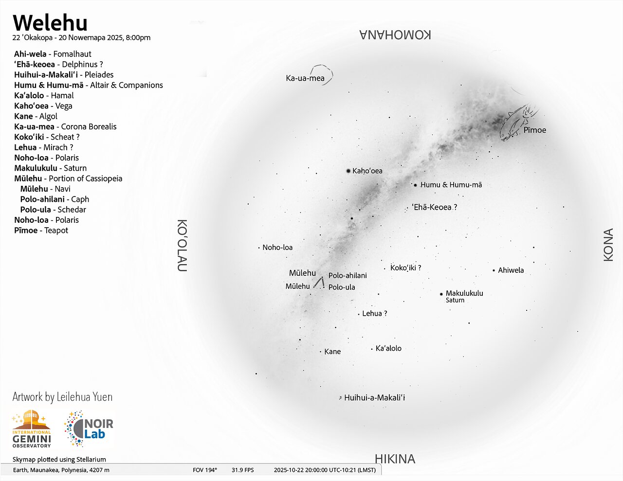 Hawaiian Skies, Welehu (22 October–20 November 2025) | NOIRLab