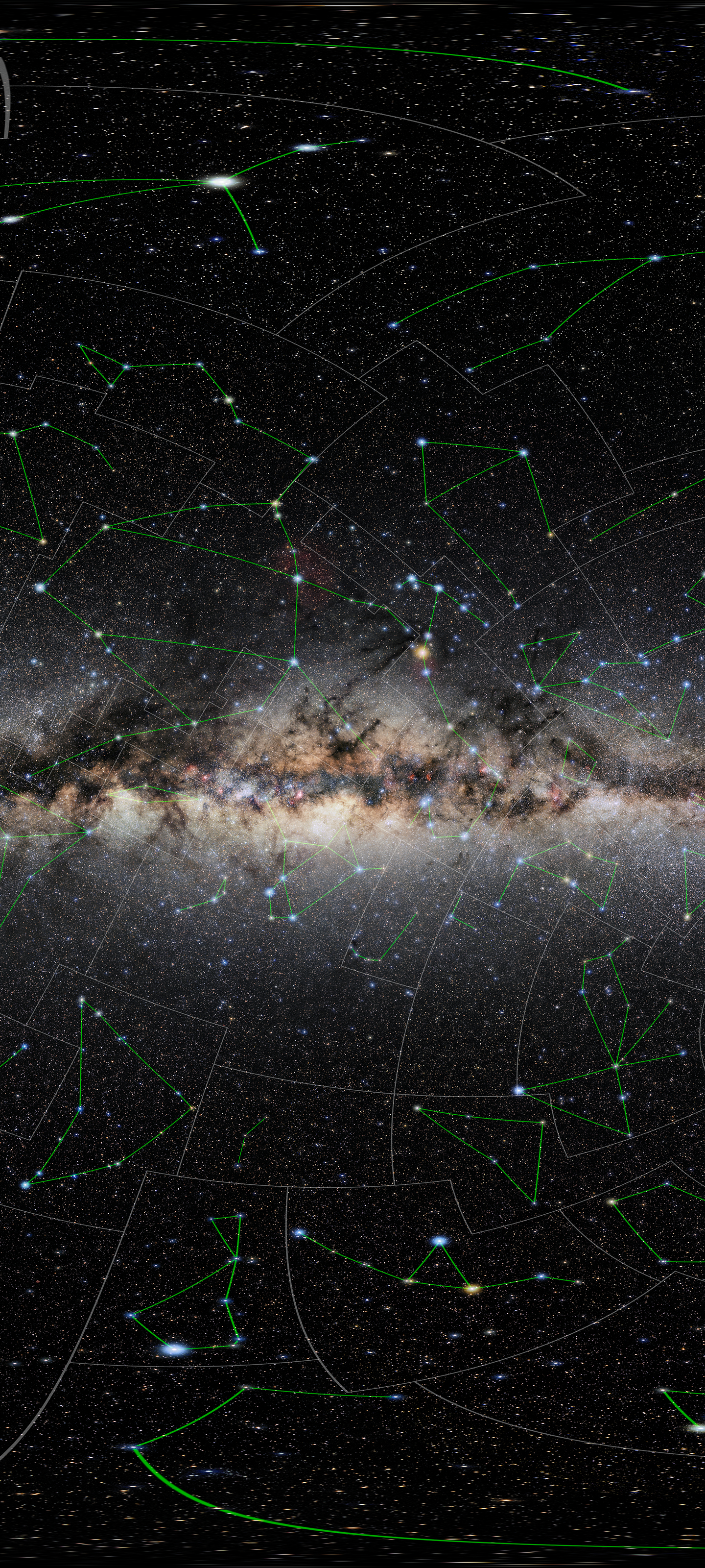All-sky photo of the night sky (annotated) | NOIRLab