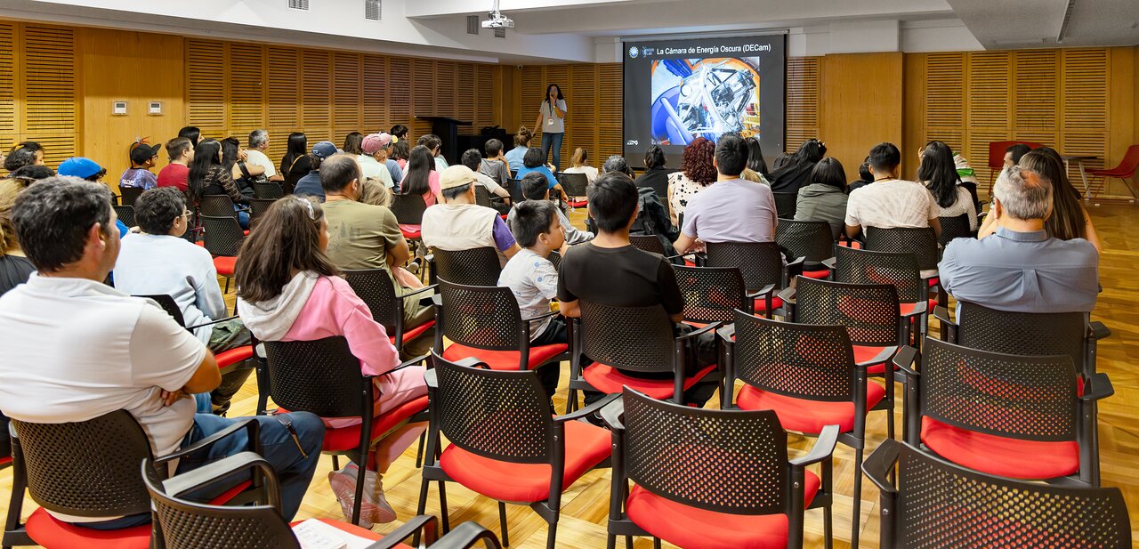 NOIRLab astronomer Kathy Vivas gives a talk during AstroDay 2024.