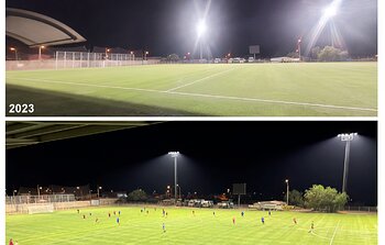 Estadio de Andacollo estrena nuevas luminarias que protegen el cielo nocturno